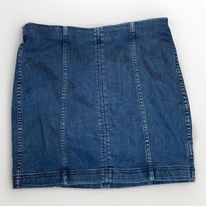 Free People Size 4 Stretch Denim Mini Skirt Y2K Preppy Hipster